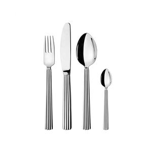 Fabuleux argent poli Design coréen nouvelle poignée épaisse en acier inoxydable argenterie bon marché Design Royal cadeau de luxe de mariage - Product Image 4