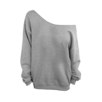 Top confortable à épaules dénudées avec manches complètes T-shirts en coton pour femmes Logo personnalisé et conception