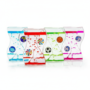 Moulin à vent rotatif en plastique écologique relaxant sensoriel liquide mouvement bulle minuterie sablier jouets pour l'anxiété de l'autisme - Product Image 1