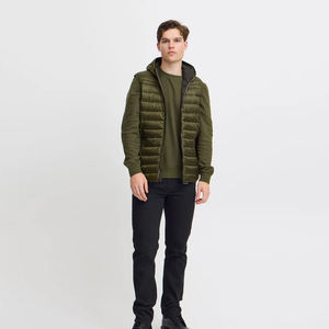 Gilet matelassé imperméable de haute qualité pour homme, décontracté, respirant, sans manches, avec fermeture éclair sur le devant, poche et capuche pour l'hiver - Product Image 4