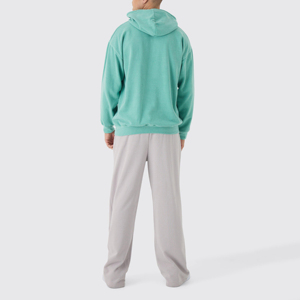 Sudaderas con capucha para hombre Heavyweight 420 Gsm Acid Wash 100% poliéster de gran tamaño en blanco Color personalizado invierno ecológico secado rápido OEM - Product Image 4