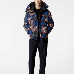 2025 New Wholesale Custom Lightweight Winter <b>Men's</b> Hooded Canvas <b>Puffer</b> <b>Jacket</b> Regular Length <b>White</b> Trend - Product Image 3