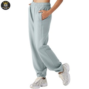 กางเกงวอร์มลำลองผ้าฝ้ายสำหรับผู้หญิง กางเกงจ็อกเกอร์ทรงตรง ใส่ได้ในฤดูหนาว มีโลโก้ ไซส์ใหญ่ เป็นมิตรกับสิ่งแวดล้อม กันน้ำ ระบายอากาศได้ดี - Product Image 6