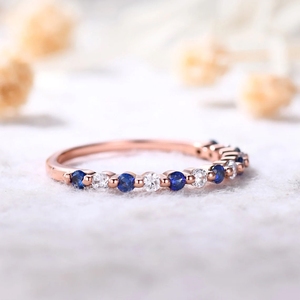 แหวนทองคำขาว18kt Tanzanite ดีไซน์ใหม่แหวนทองทึบดีไซน์ใหม่หรูหราพร้อมแหวนเพชรแท้ - Product Image 2