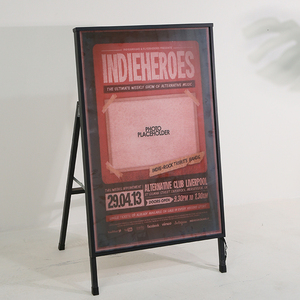 Exhibidores de Metal Plegables Personalizados con Marco en A de Doble Cara <span class=keywords><strong>para</strong></span> Letreros Comerciales, Exhibidores de Pósteres LED <span class=keywords><strong>para</strong></span> Tiendas, Bares y Restaurantes - Product Image 4