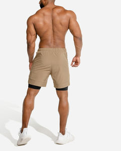 Vente en gros short de sport pour hommes Oem en nylon et polyester personnalisé short en nylon vierge nouveau design short de course en nylon et élasthanne avec logo personnalisé pour hommes - Product Image 2