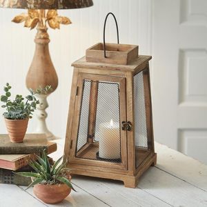 Wooden Sticks Made High Quality Home Decor Best Selling Vintage Farmhouse Used <b>Hurricane</b> <b>Candle</b> Lantern - Product Image 5