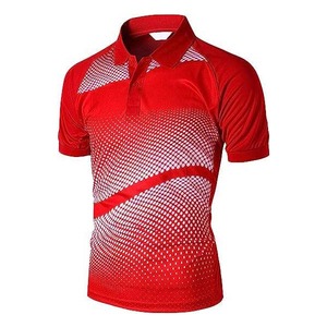 Jersey de punto antiarrugas con logotipo bordado de algodón antibolitas transpirable informal personalizado de alta calidad para hombre - Product Image 3