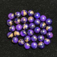 Pierre précieuse en vrac de qualité supérieure AAA+ sur mesure, cabochon en turquoise Kingman naturelle de couleur cuivre violet, pour bijoux