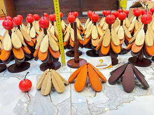 Wooden Tree Coaster Acacia Wood <b>Trivet</b> For Hot Pot Cup Table Protection From Vietnam By 99 Gold Data - Ms Violet - Product Image 5