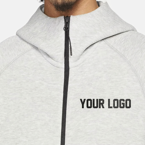 Nouveau sweat à capuche élégant 2026 en molleton de coton personnalisé pour hommes, fabriqué au Pakistan, meilleur produit, sweat à capuche vierge pour hommes avec fermeture éclair intégrale - Product Image 3