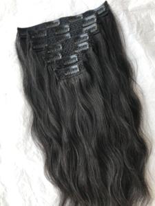 Clip vierge brut dans la cuticule alignée Remy brésilien naturel ondulé non transformé mongol cheveux humains femmes noires vendeur en gros - Product Image 3