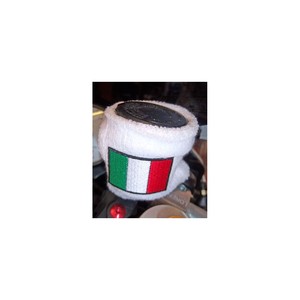 Spugna per Serbatoio Olio Freni Moto in Bianco Tricolore Italiano - Product Image 1