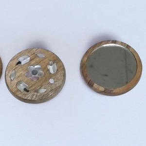 Espejos de madera con incrustaciones de piedra de madreperla semipreciosa Natural para decoración del hogar espejos con incrustaciones de madera hechos a mano - Product Image 3