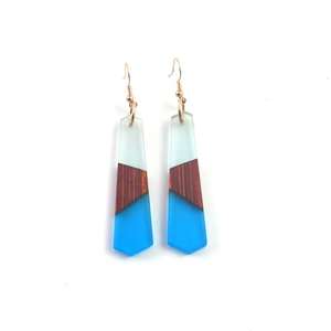 Resin And wooden earring for women wear light weight durable daily use - hot selling - Product Image 1