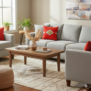 Funda de Cojín Personalizable con Cierre de Cremallera, Diseño Floral Cuadrado, Hecha a Mano con Algodón de Lujo, con Costuras, para Uso en el Hogar y Hoteles - Product Image 4