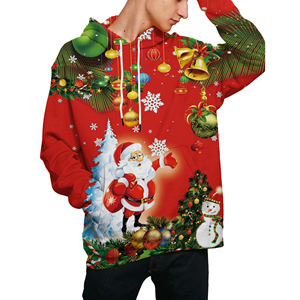 Sweat-shirt à capuche de Noël, polaire confortable d'hiver, pull décontracté pour les fêtes, image pour hommes, adolescents, cadeau, style tendance, Noël, cool, amusant - Product Image 4