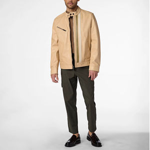 Nouvelle veste en cuir pour homme légère d'hiver avec logo frontal Coupe-vent et respirante Conception OEM Veste en cuir pour homme de haute qualité - Product Image 4