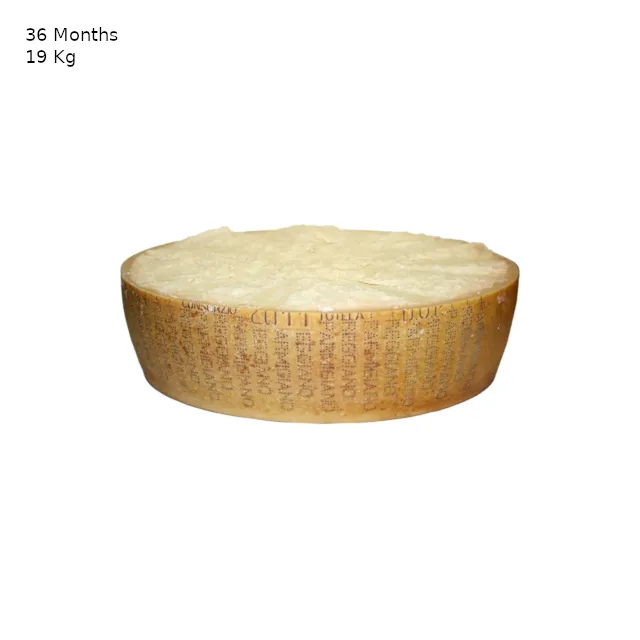 Migliore qualità made in Italy 36 mesi lenta maturazione mezza ruota 19Kg. Formaggio italiano a pasta dura Parmigiano Reggiano