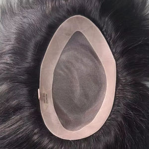 Taz วิกผมอินเดียแบบเชมมี่สำหรับผู้ชายวิกผมเบสแบบโมโนและผมปลอม-นุ่มน้ำหนักเบาเป็นมิตรกับสิ่งแวดล้อม - Product Image 1