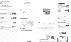 VS2เจาะเลเซอร์สำหรับตัดรูปหัวใจสีเขียวเข้มได้รับการรับรองจาก IGI - Product Image 2