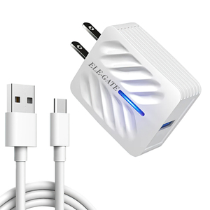 Caricabatterie QC3.0 a ricarica rapida per cellulari e auricolari con cavo Type-C, uscita 5V3A, compatibile con prese JP, EU, US - Product Image 3