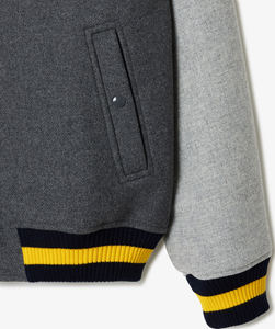 Chaqueta universitaria de lana con parches de chenilla bordados de lana para hombre, chaqueta universitaria de béisbol OEM Letterman - Product Image 6