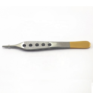 คีมผ่าตัด TC Adson สีน้ำตาล คุณภาพพรีเมียม ขนาด 12 ซม. ฟัน 1x2  ผลิตด้วยมือจากเหล็กกล้าไร้สนิมเยอรมัน - Product Image 6