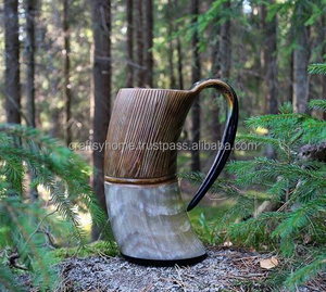 Wholesale Modern Standard Quality Latest Design Multicolour Horn <b>Mug</b> and Viking <b>Mug</b> at Wholesale Price for Export from India - Product Image 4