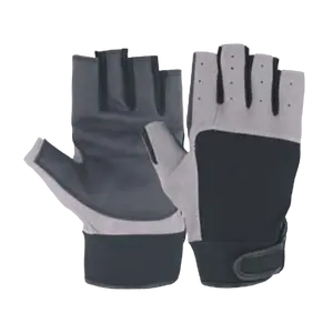 High Quality Half Finger Sailing Gloves Good Quality Synthetic Leather Boating Gloves Sports Sailor Accessories Handschuhe