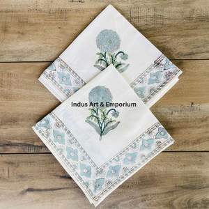 Hand Block Printed Placemat & Napkin - Buy Custom Printed Placemats,Hand Painted Table Cloth,Stock Hand Block <b>Place</b> <b>Mat</b> Napkin - Product Image 4