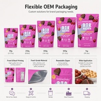 Sachets Doypack Personnalisés Imprimés Recyclables en Flexo, Scellables à Chaud, 100 Pièces, 3,5g, avec Fermeture Éclair en Plastique, pour Cupcakes, Brownies et Barres de Chocolat