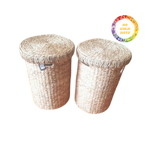 Lightweight Hand <b>Woven</b> Hyacinth Tray <b>Basket</b> for Kitchen Food Serving Item Organization & Visual Display - Product Image 1