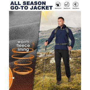 Veste softshell isolée personnalisée pour hommes pour l'hiver, imperméable, coupe-vent, vêtements de travail chauds pour l'extérieur, options de marque personnalisées avec logo - Product Image 4