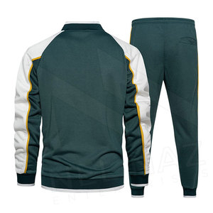 Ensemble de survêtement deux tons personnalisé pour hommes grande taille 100% coton polyester nouveau design vêtements de rue en coton polyester en vrac - Product Image 2