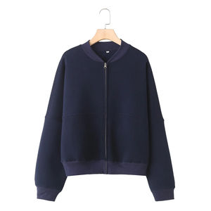 High Quality Cotton <b>Cardigan</b> Woman 2024 Cotton Tracksuit Suits Jogging Wear - Product Image 4