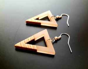 Luxe Look Bois Résine Boucles D'oreilles Bijoux De Mode Conception Géométrique Meilleur Bijoux Boucle D'oreille Meilleur Accessoire Caractéristique Fête Cadeau Utilisation - Product Image 5