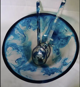 Cuenco redondo pulido de resina para servir para el hogar y el hotel, decoración de mesa, ensaladera de comida, estilo Ángel - Product Image 1