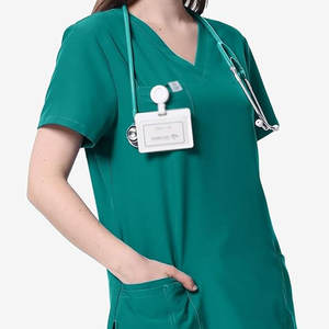 Uniforme de gommage en coton/polyester pour femmes ensemble détection d'aiguille personnalisé haute qualité mode gommages hôpital - Product Image 5