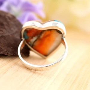 Copper <b>Turquoise</b> 925 Sterling Silver <b>Ring</b> Bohemian Celestial Jewelry Handmade Unique <b>Ring</b> for Wedding Mother's Day Gift - Product Image 4