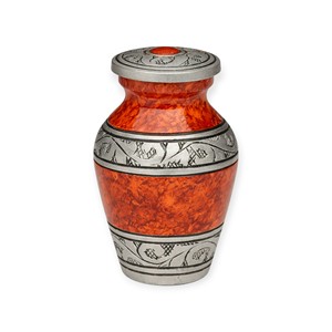 Dark Green <b>Memorial</b> Keepsake Urn with Silver Butterfly Accents and Classic <b>Vase</b> Shape For <b>Memorial</b> Ashes - Product Image 2