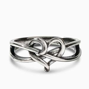 Anillo de Plata de Ley con Corazones Entrelazados Jeulia - Anillo de Boda con Piedras Preciosas Chapado en Rodio - Product Image 1