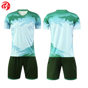 Wholesale Price Short Sleeve Adults Soccer Wear Quick Dry Football Jersey Top with Automated Cutting <b>Shirts</b> - Product Image 1