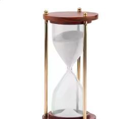 Brass &amp; Wood Sand <strong>Timer</strong> Hour Glass Sandglass Clock 6 inch Best for Gift Item - Product Image 2
