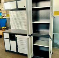 Banc de travail métallique professionnel personnalisable, avec roulement moteur haute performance, bancs d'atelier industriels durables, PLC intégré