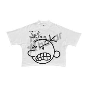 Men's Summer O-Neck Short Sleeve <b>T</b>-Shirt Custom Printed Logo 100% Cotton Knitted 260 Grams Fabric Oversized Fit Solid Pattern - Product Image 2