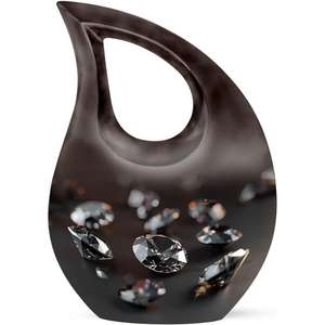 Urnas funerarias de entierro de metal decoradas con lágrima, memoriales, urna de cremación de recuerdo con acabado brillante personalizado del exportador indio - Product Image 5