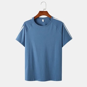 Camisetas de algodón 100% de calidad superior para hombre, ropa de verano de manga corta lisa de gran tamaño, precio holgado - Product Image 5