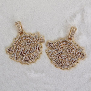 Colgante de moissanita VVS personalizado, colgante de moissanita, colgante de letra personalizado, probador de paso, joyería personalizada para hombre - Product Image 2