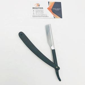 Maquinilla de afeitar Baber profesional, acero inoxidable negro, logotipo personalizado único, cabello desechable reemplazable, salón de axilas clásico - Product Image 1